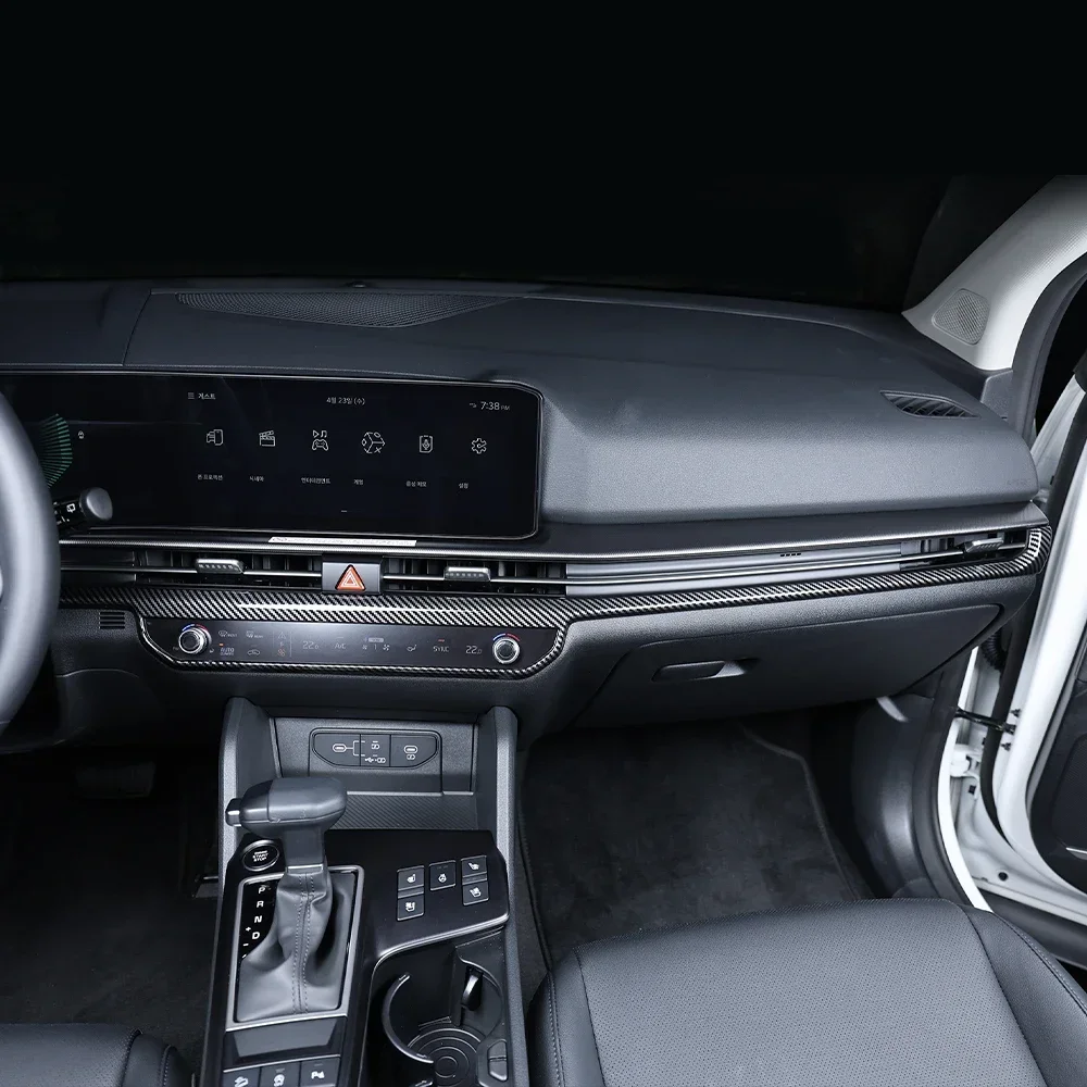 

Углеродное волокно, АБС-пластик, накладка на вентиляционное отверстие центрального кондиционера для Kia Sportage NQ5 2026, аксессуары для интерьера с левым рулем