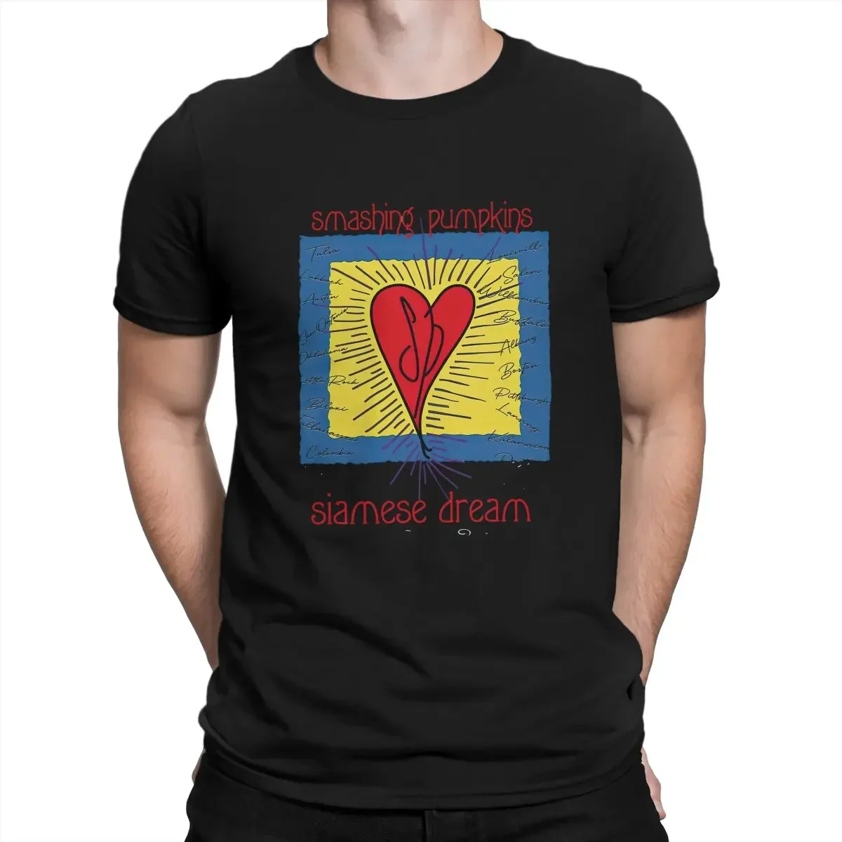 Smashing Cool Pumpkins Siamese Dream Tour 1994 T Shirt Polyester Punk Men Tees Summer Clothing Harajuku Crewneck TShirt