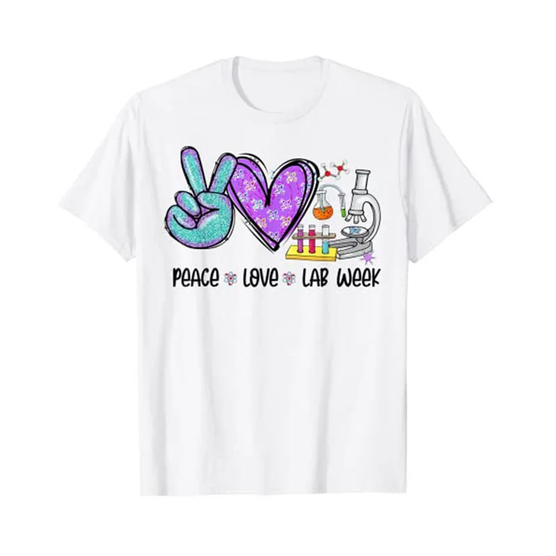 Peach Love Lab Week 2022 Laboratory Tech Technologist T-Shirt for Women Men Clothing Laboratory Technician Scientist Tee Tops