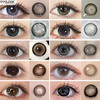OVOLOOK- 1 Pair Color Spectacle Lens Contact Lenses Beauty Natural Pupil Comestic Color Lens Eyes Myopia Lenses Eye Color Yearly