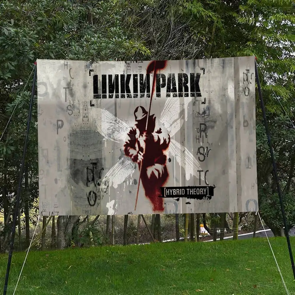 باند L-Linkin P-Park راية عالية الجودة مطبوعة على طراز الغلاف الجوي الفني علم التخييم #4