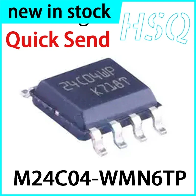 1PCS New M24C04-WMN6TP 24C04WP Storage IC SOP8 Patch