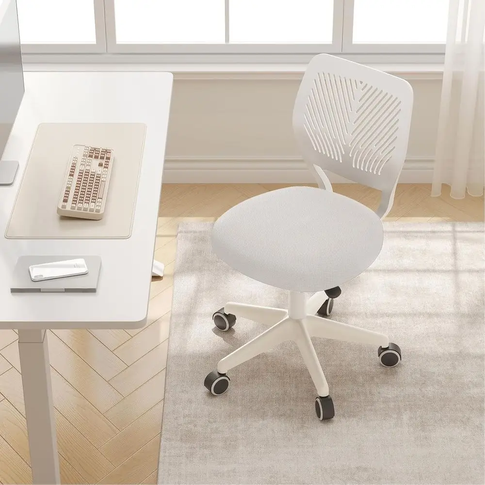 ArmlDesk Chair, Height Adjustable Swivel Oice Rolling Task Chairs with Sot Mesh Padded Cushion, Ergonomic Small Study Computer C