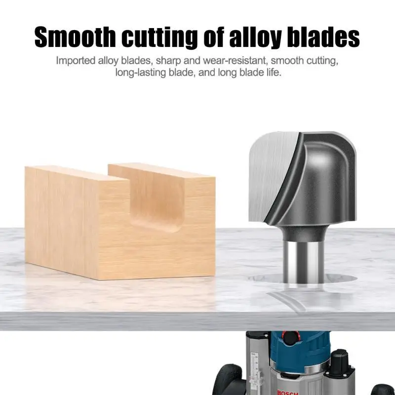 12mm Half In Shank Bowl Tray Router Bit Round Nose Groove Wood Cutter Woodworking Carving Tool