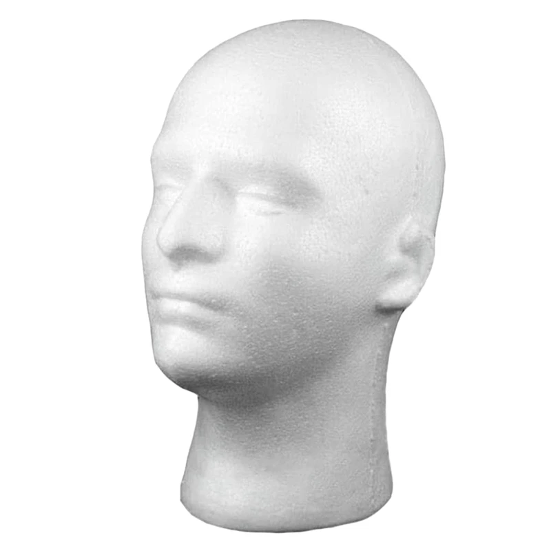 4Pcs Foam Male Head For Headsets Hairpiece F/Salon Male Foam Mannequin Wig Head