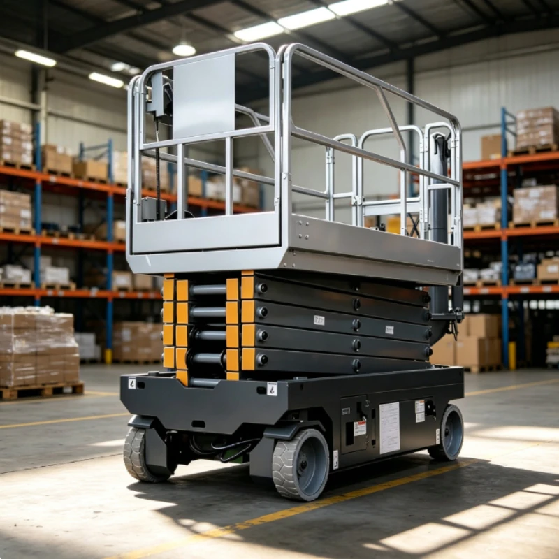 4-16 Meters Battery Electric Mobile Lifting Platform Wheeled Hydraulic Cart Humid Workshop Goods Transport Machine