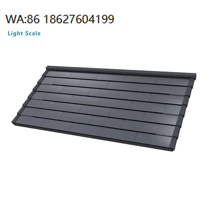 Djd01 Light Scale Photovoltaic Tile Roof Tiles Bipv Shingles Natural Slate Solar Panel Cdte Double Glass 75w Pv Roofing Tiles