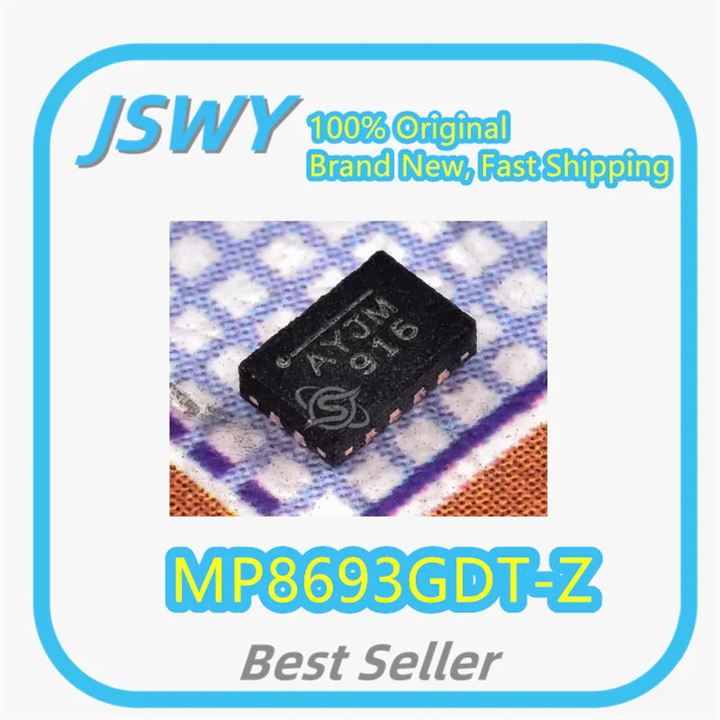 

(10/50 pieces) MP8693GDT-Z Half-bridge Driver IC Chip, Silkscreen AYJ* TQFN-12, Original and Genuine Product