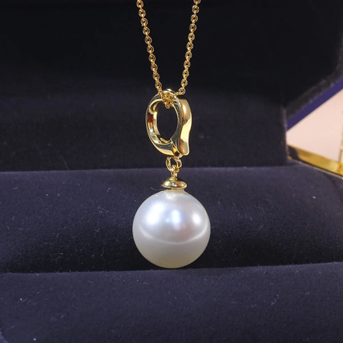 Brass Gold Plated Plain Surface Pearl Pendant Blank Setting, Simple Universal Bail DIY Necklace Accessories For Jewelry Making