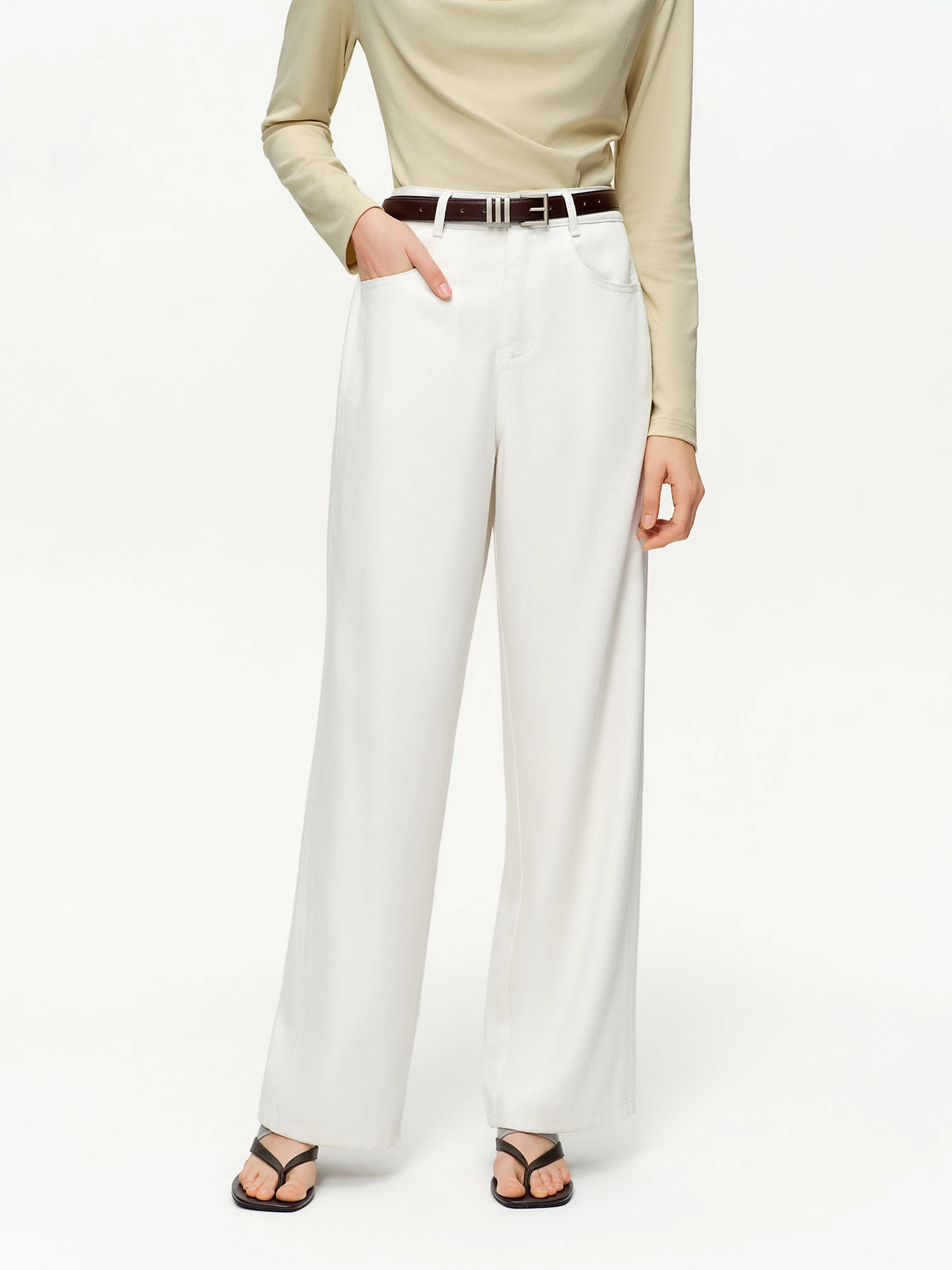 DUSHU Relaxed Straight-Cut Jeans: 2026 Spring New Arrival Perfect for Casual Workwear and Everyday Fashion High Waisted Jeans