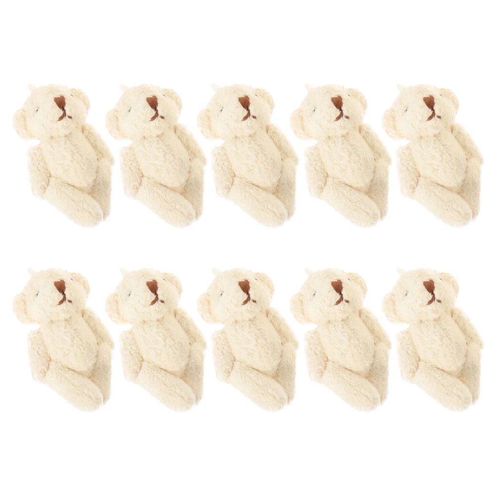 

10Pcs DIY Mini Bear Plush Toy Crafts Tiny Bear Garment Ornament for Hats Scarf Clothes Diy Bear Plush Bear Ornament