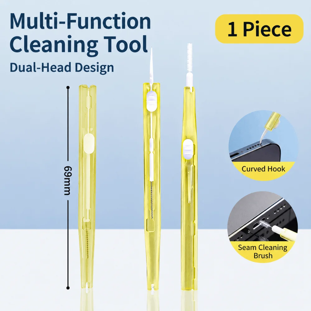 Fine Brush Head Charging Port Cleaner Dust Removal Double Head Speaker Hole Cleaner Cleaning Gadget Multi-Function