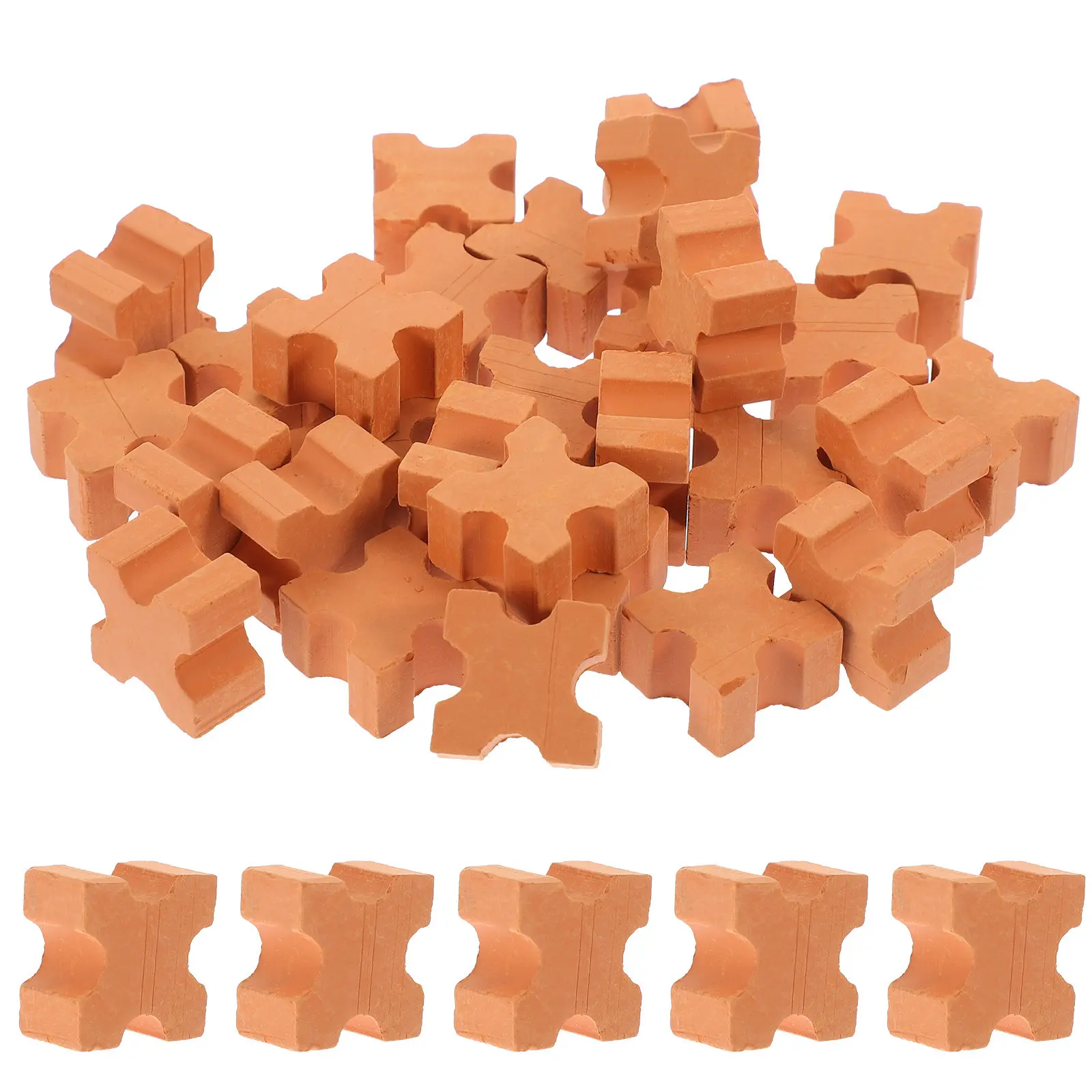 50 Pezzi Mini Mattoncini Realistici per Modellismo, Simulazione in Miniatura, Decorazione per Giardino e Casa