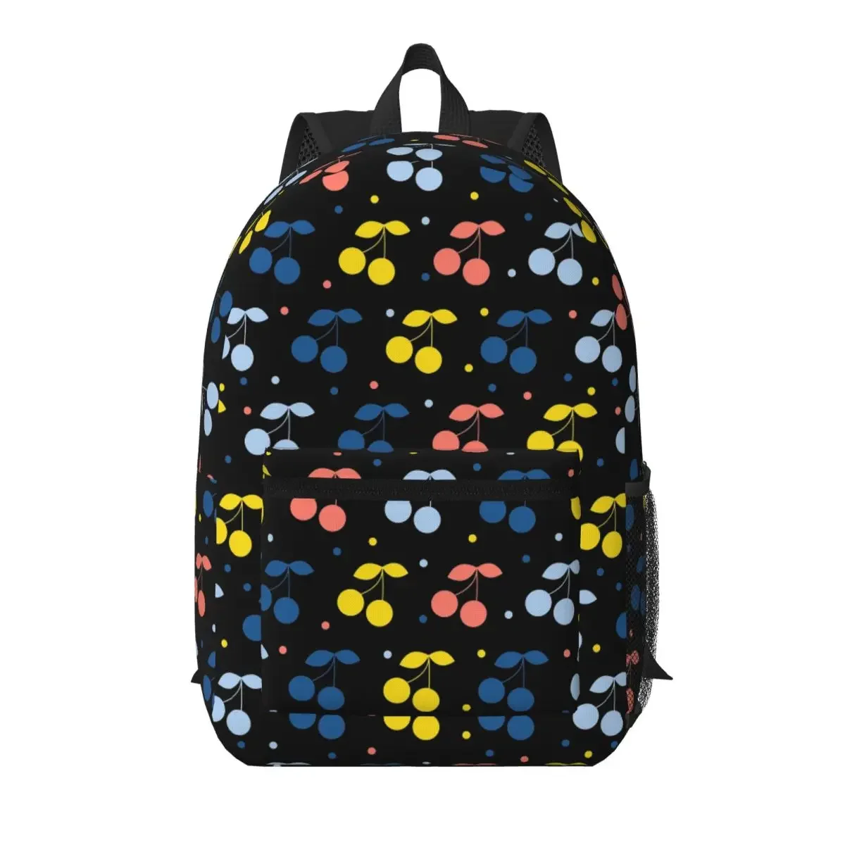 Cherry And Point Pattern Student Backpack School Bag Hiking Travel Daypack for Men Women Bookbag Shoulder Bags