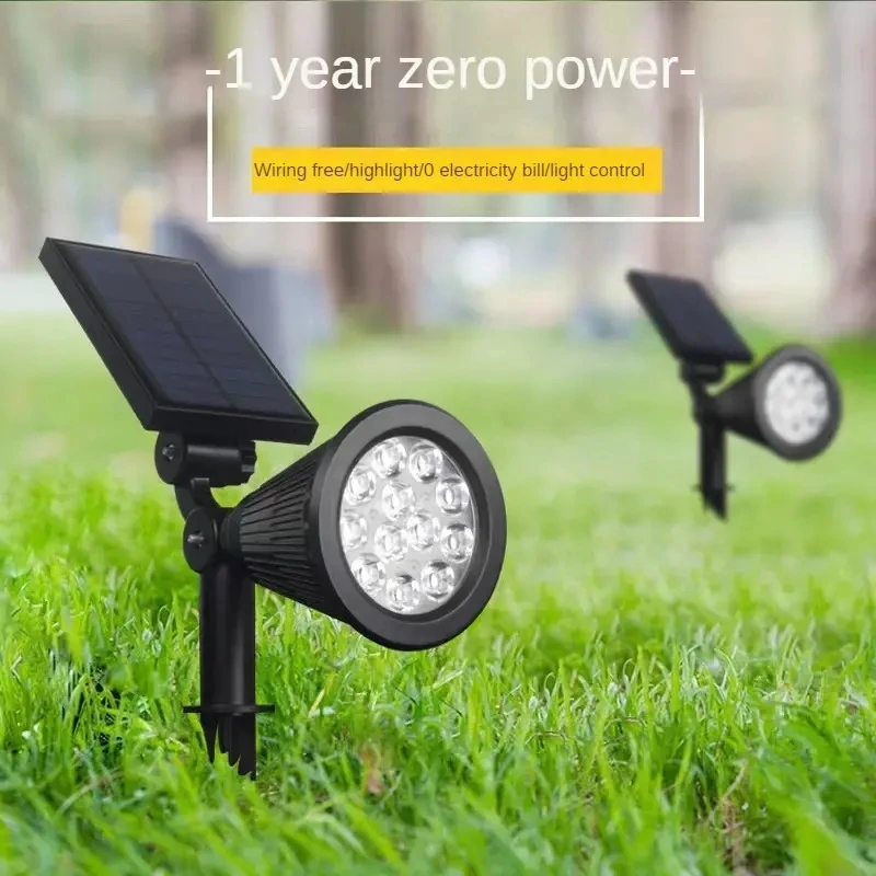

2PC Solar landscape spotlight Solar garden spotlight For Outside intelligent light control lP44 Waterproof solarpanels