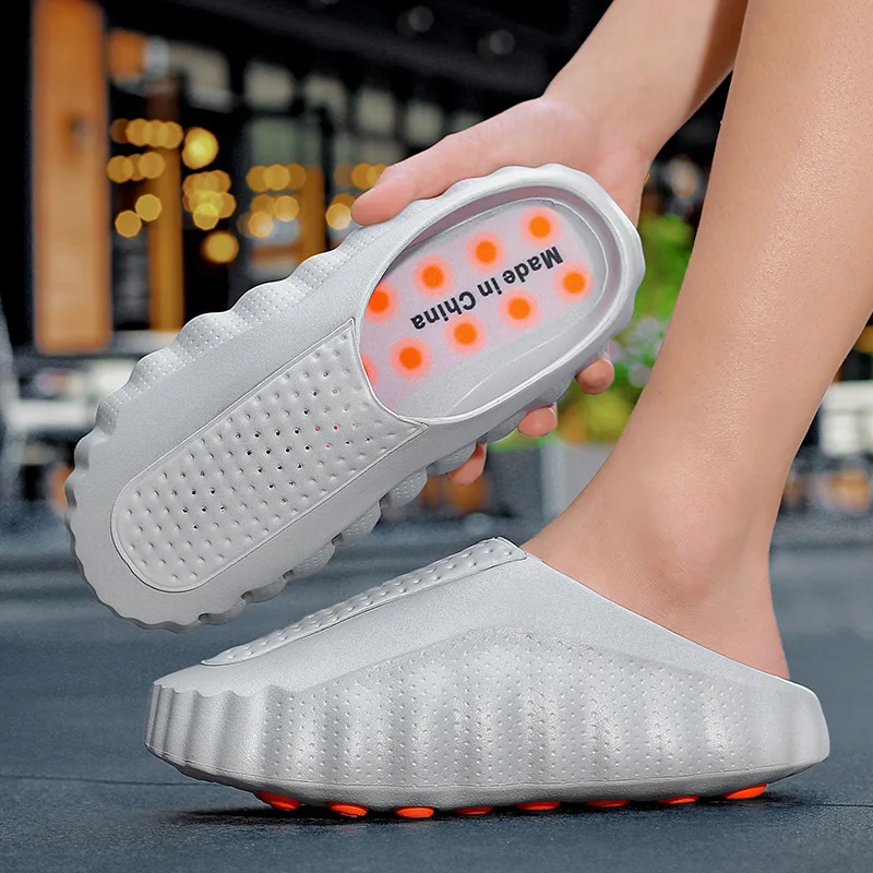 

2026 Y2K Men's and women's EVA lightweight toe massage slippers outdoor casual sports slippers couple's fashionable beach shoes