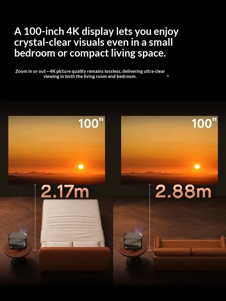 XGIMI Z9X 4K Laser Projector, Lossless Optical Zoom, Ultra HD High Bright Smart Beamer, Bedroom Home Theater, WiFi6