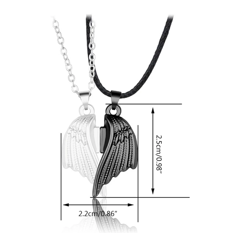 Bugalaty – collier à maillons magnétique pour Couple, ensemble de 2 pièces, pendentifs d'amitié, cœur, ras du cou, chaîne, cadeau