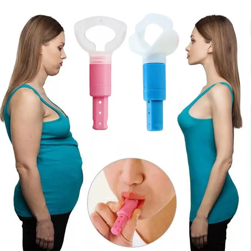 Portable Abdominal Breathing Exerciser Trainer Face Lift Respiration Device Slim Waist Face Lose Weight Increase Lung Capacity