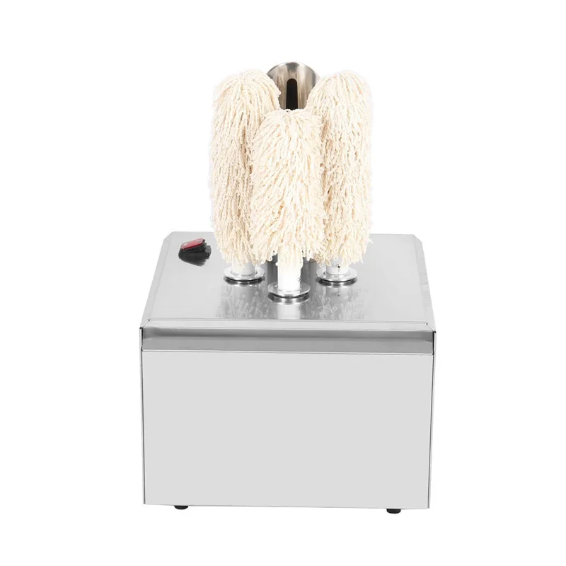 3/8 Heads Electric Cup Polishing Machine, Stainless Steel Commercial Cup Wiping Cleaner For Glass Cup Drying, Cafe Restaurant Gl
