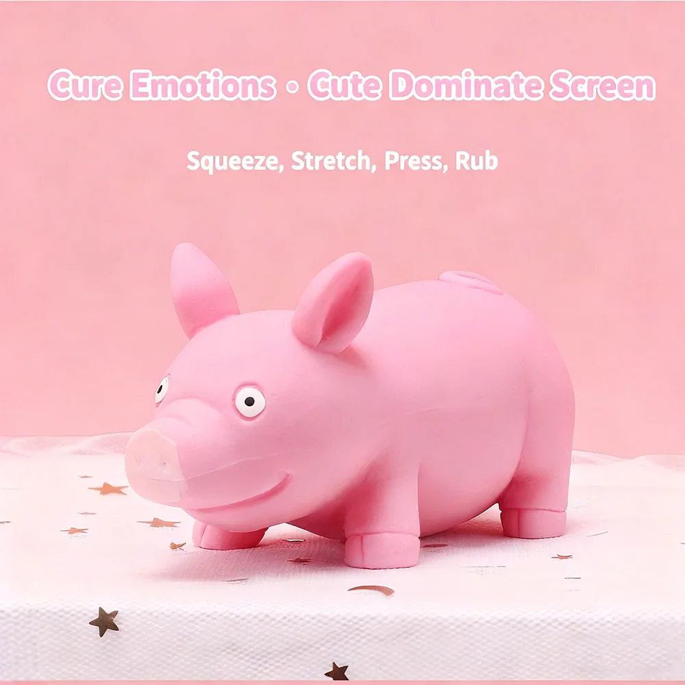 Anti-Stress Squishy Pink Pig Fun Slow Rising Squeezable Toy, Anxiety Relief Decompression Fidget, Perfect Gift for Stress Relief
