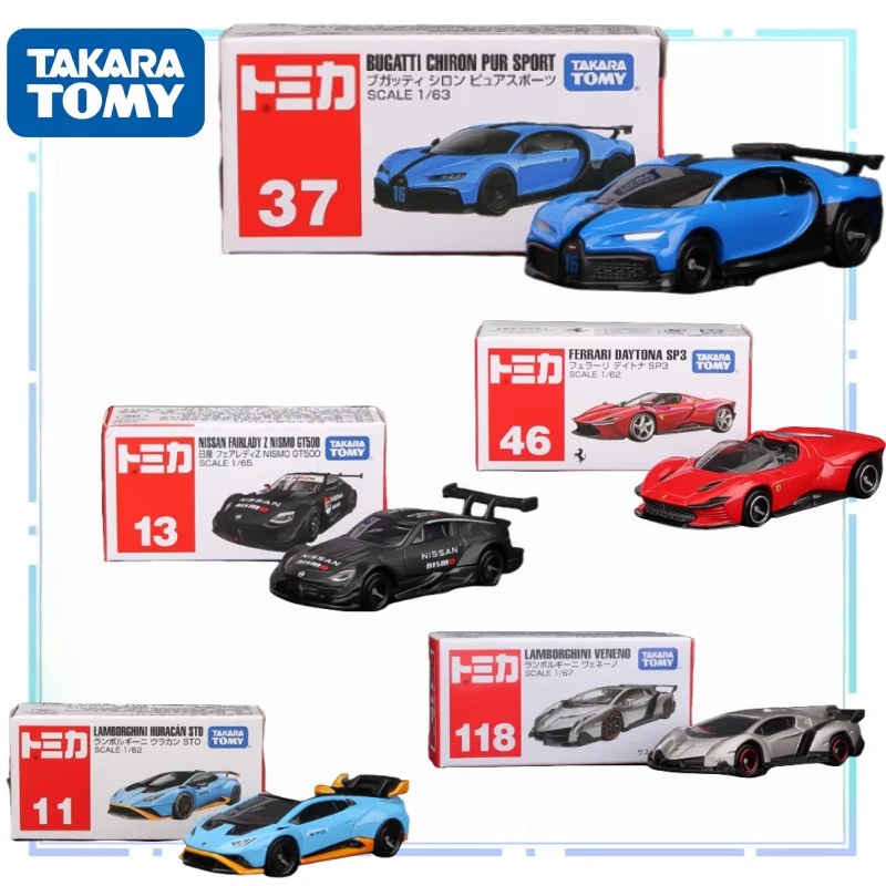 

Tomica Alloy Toy Cars Ferrari Toyota Bugatti Lamborghini Officially Authorized Simulation Models Desktop Decorations Boy Gifts