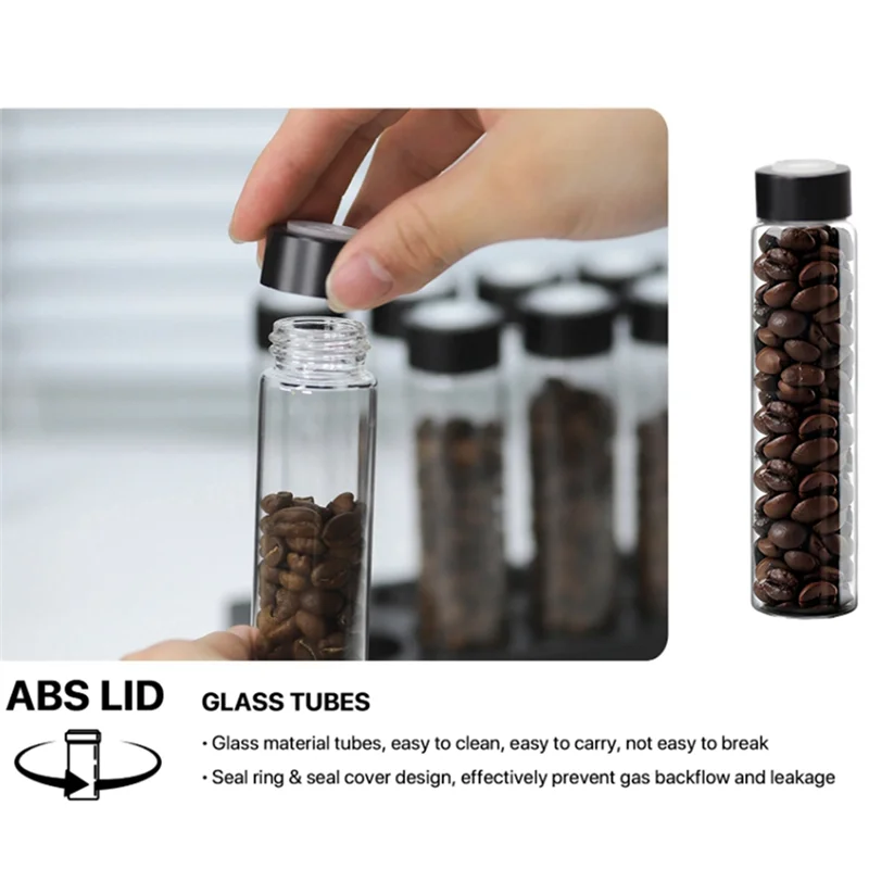 

Coffee Beans Storage Container Display Rack Tea Tube Bottle Espresso Coffee Accessories Tool Coffeware Sets-ABXK