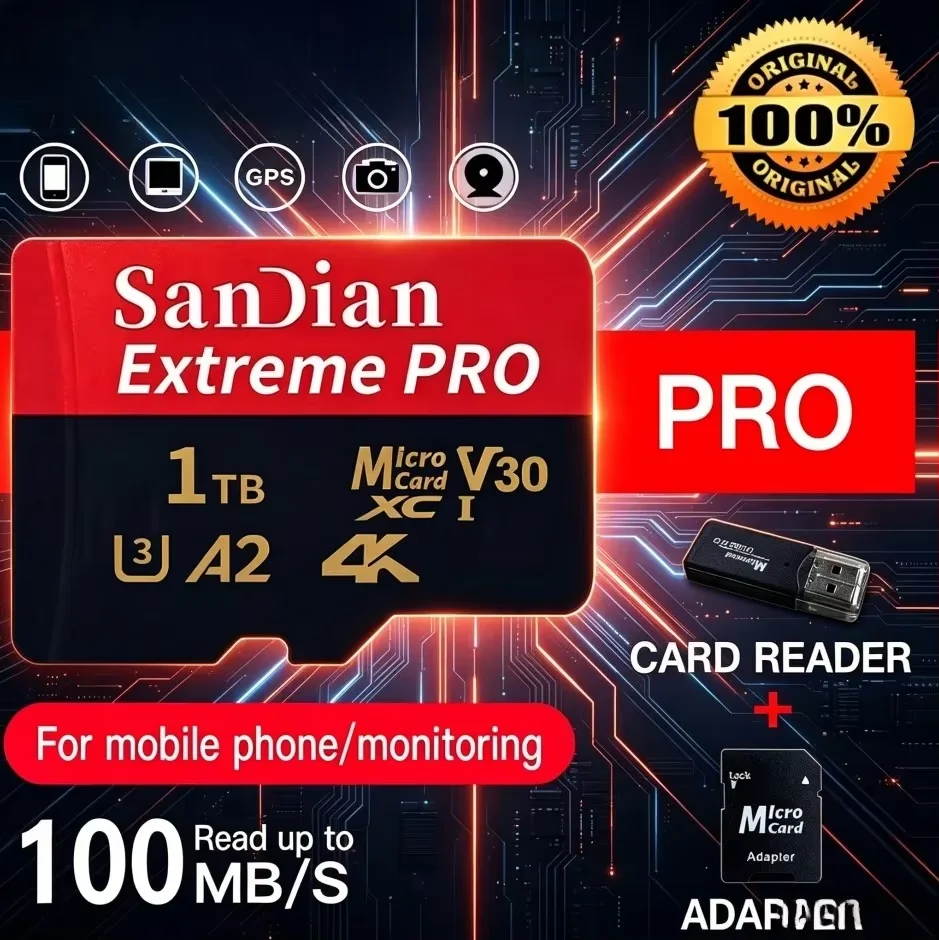 

2026 New Original memory card micro tf sd card 128GB 256GB micro tf sd High Speed U3 mini TF memory card For Phone/Camera/mac