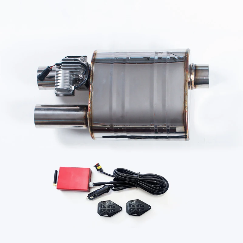 Auto Exhaust Universal 304 H Style 4 Outlets 2 in 1 Electric Valvetronic Muffler Twin Exhaust System Car Catback Performance