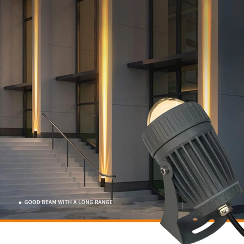 H-W في الهواء الطلق LED حديقة الجدار الأضواء 10W إضاءة المناظر الطبيعية AC220V IP65 مقاوم للماء كشاف واحد أبيض دافئ #3