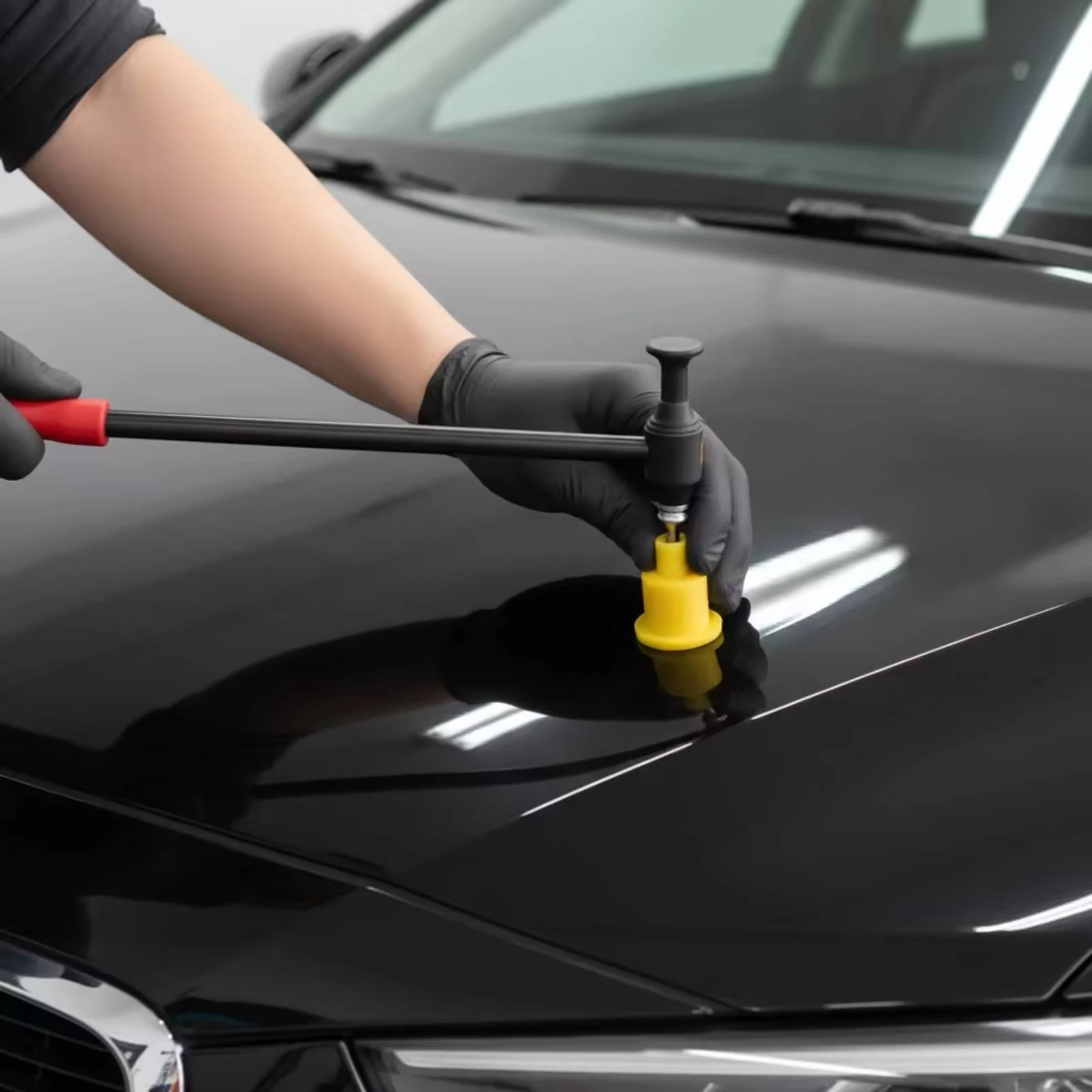 Dent Removal Repair Hammer with Interchangeable Heads Carbon-Fiber Dent Removal Hammer with Interchangeable Heads Paint-Safe