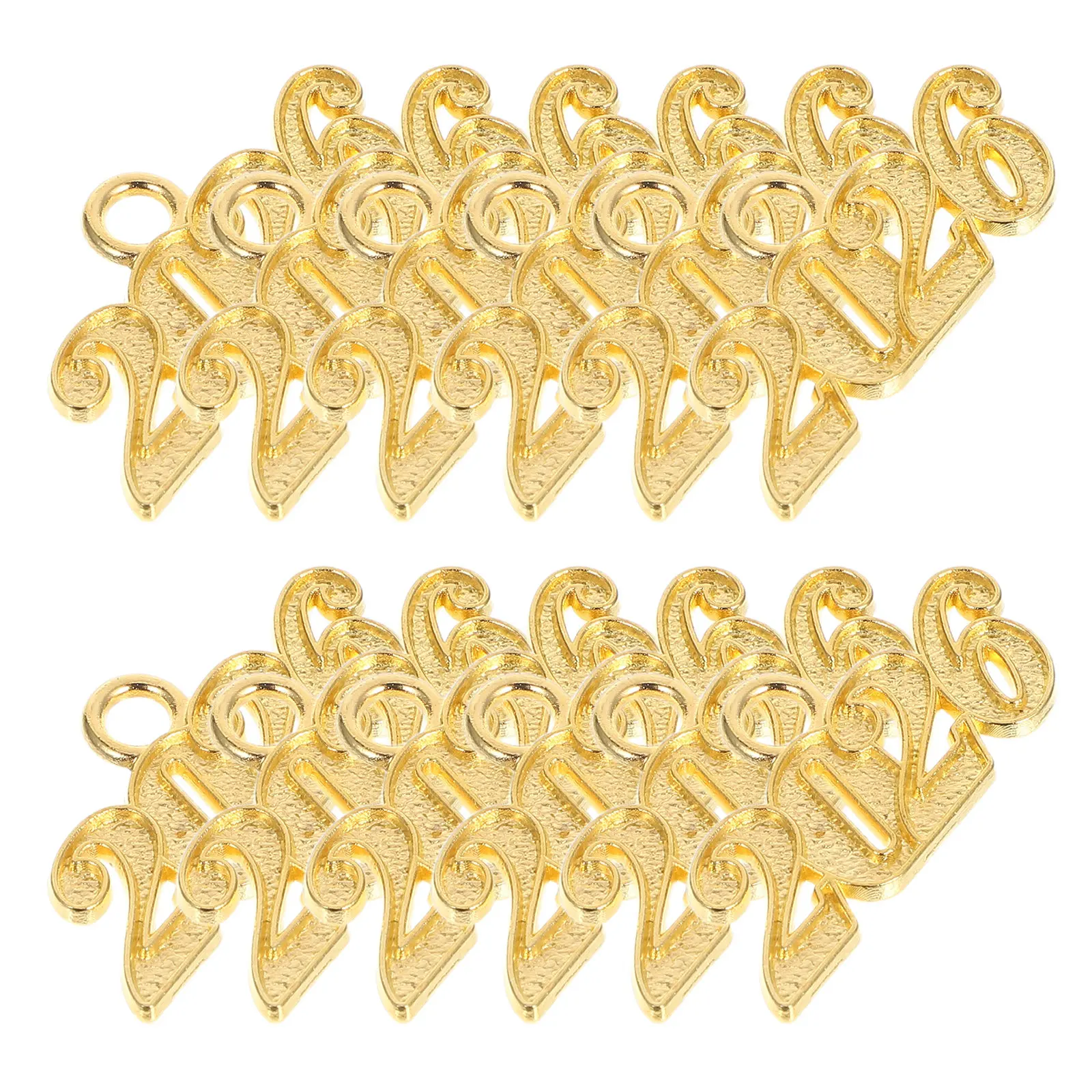 100 Pcs Mini Charms for Jewelry Making Graduation Memorial Tassel Year Number Hanging Decorations
