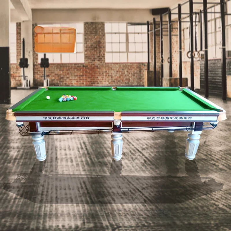 Pool table, steel warehouse bluestone, Chinese black eight, commercial, nine-foot standard