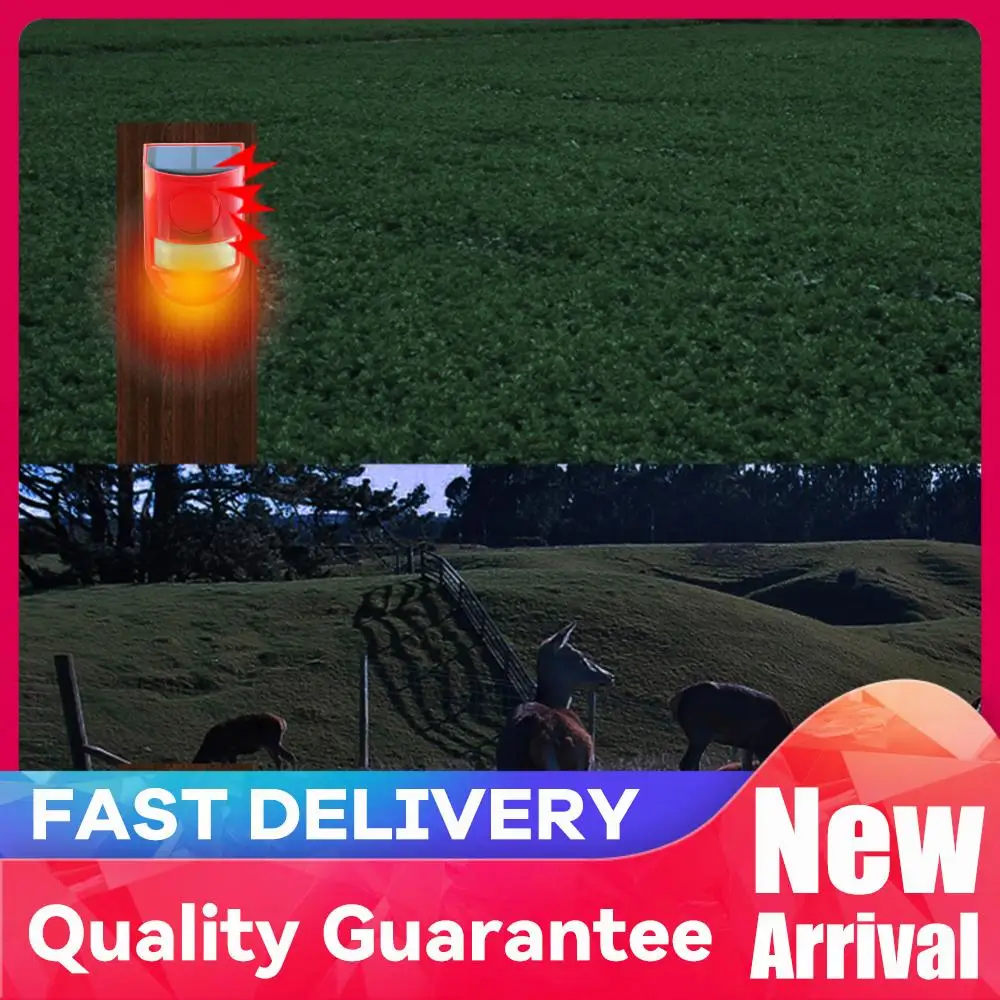 

Solar Infrared Motion Sensor Alarm Waterproof Security Alarm Siren Remote Control Multifunctional Portable for Home Outdoor