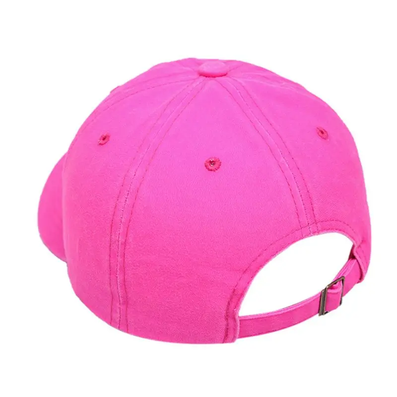 Baseball Unisex Athletic Low Plain Fluorescent Solid Color Cotton Adjustable Dad Hat for Men Women