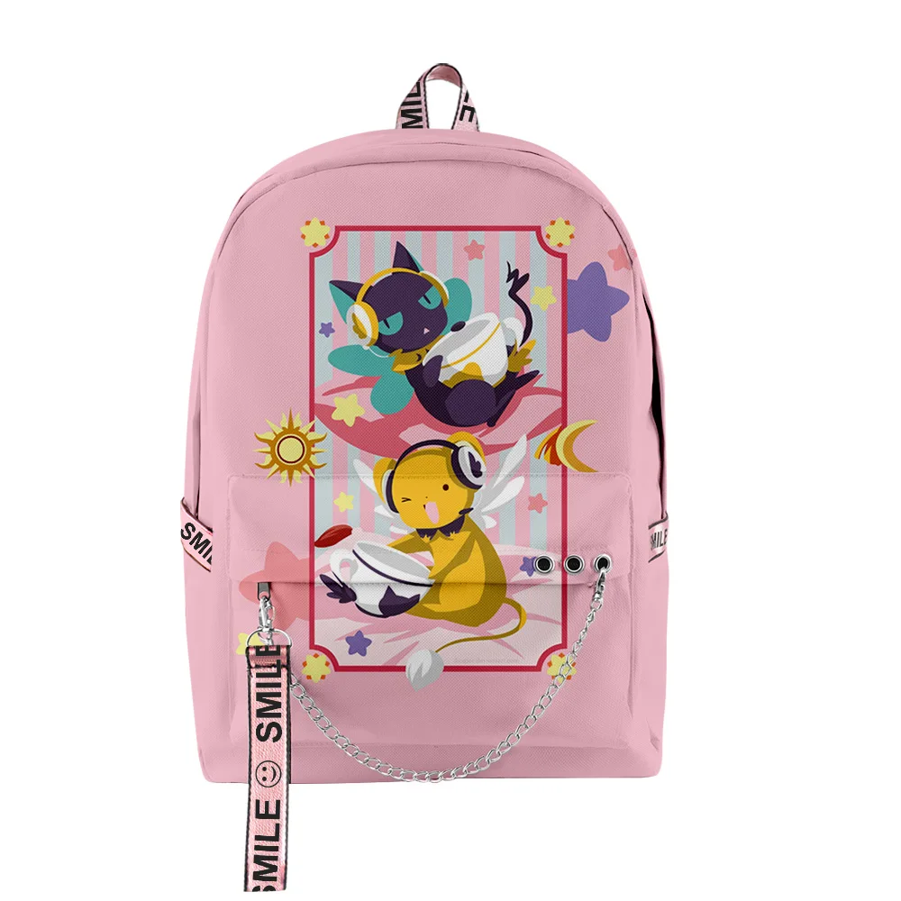 Classic Popular cardcaptor sakura Student School Bags Unisex 3D Print Oxford Waterproof Notebook multifunction Travel Backpacks