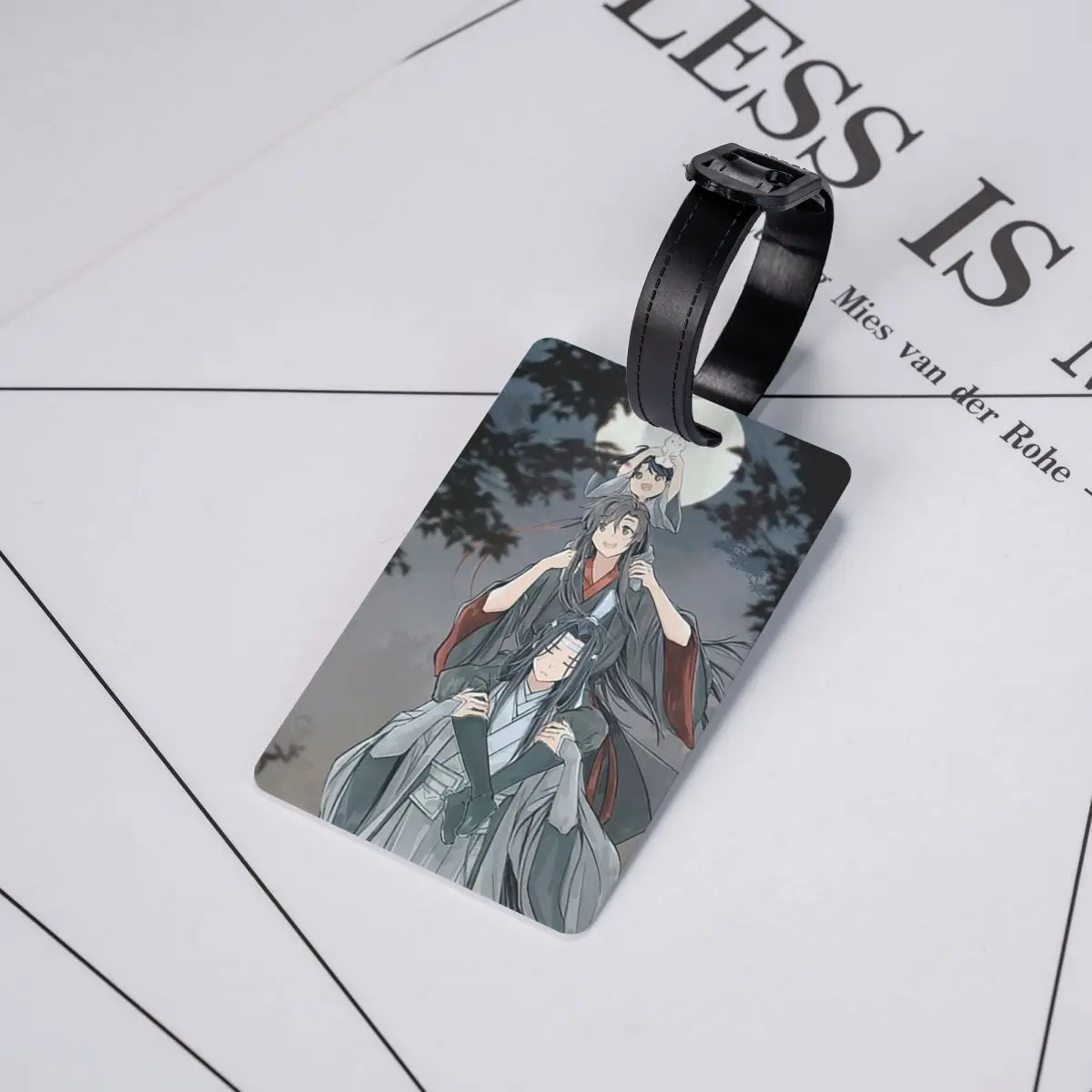 Etiquetas de equipaje de WangXian The Untamed Mo Dao Zu Shi, etiquetas de identificación para maletas de viaje, etiquetas de embarque, soporte para etiquetas con nombre, identificación y dirección