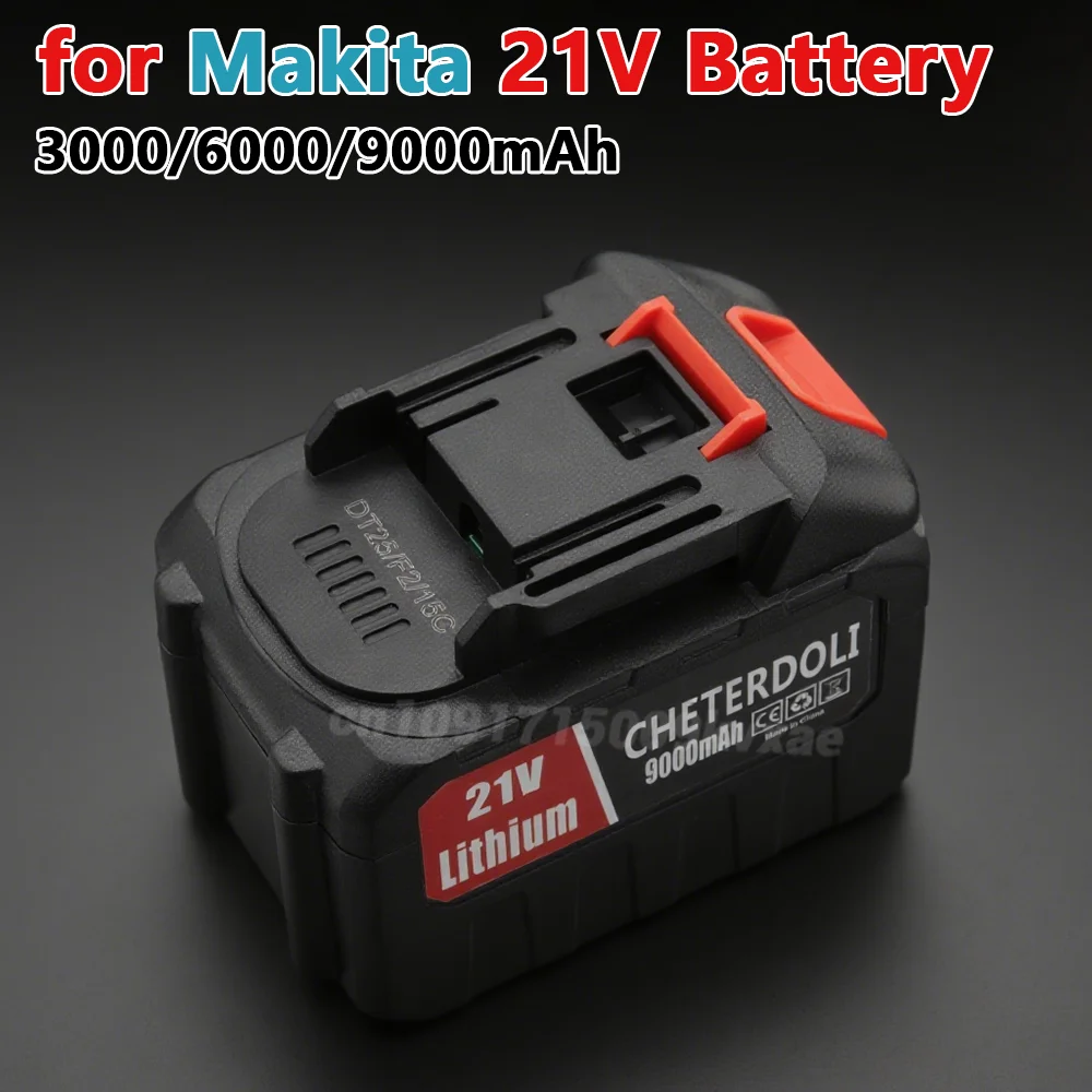 

18V Rechargeable Lithium Ion Battery 9.0Ah 6.0Ah 3.0Ah Lithium Ion Battery with Plug for Makita Power Tool Replacement Batteries