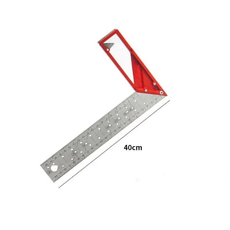 Stainless Steel High Precision 90 Degrees Square Woodworking Label Underline Turn Ruler Architecture Measuring Ruler