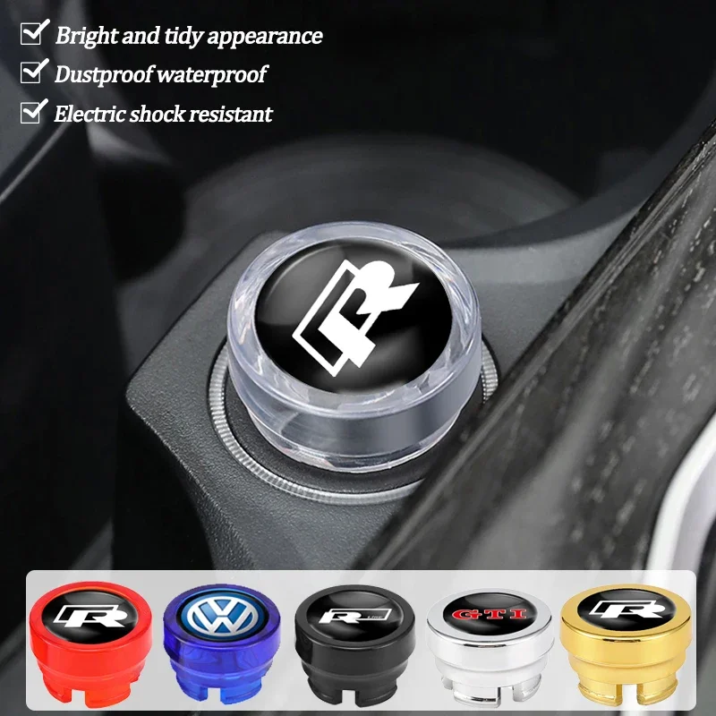 Car Cigarette Lighter Cap Auto Lighter Dust Proof Cover Accessories For Volkswagen VW RLine R Golf Amarok T5 T4 Phaeton Caddy