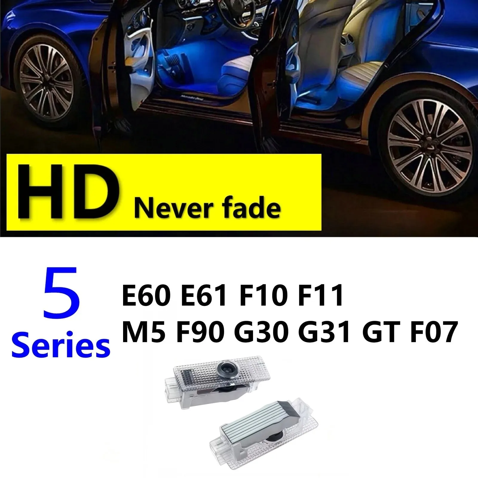 HD 2X Für BMW 5er E60 E61 F10 F11 M5 F90 G30 G31 G38 GT F07 2004-2023 2022 Zubehör Led Auto Tür Projektor Willkommen Licht