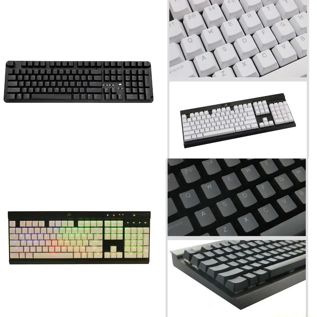 

PBT 104 клавиши Douhle Shot Through Keycap, специальные клавиши для K70 K65 K95 RGB, механическая клавиатура, цвет