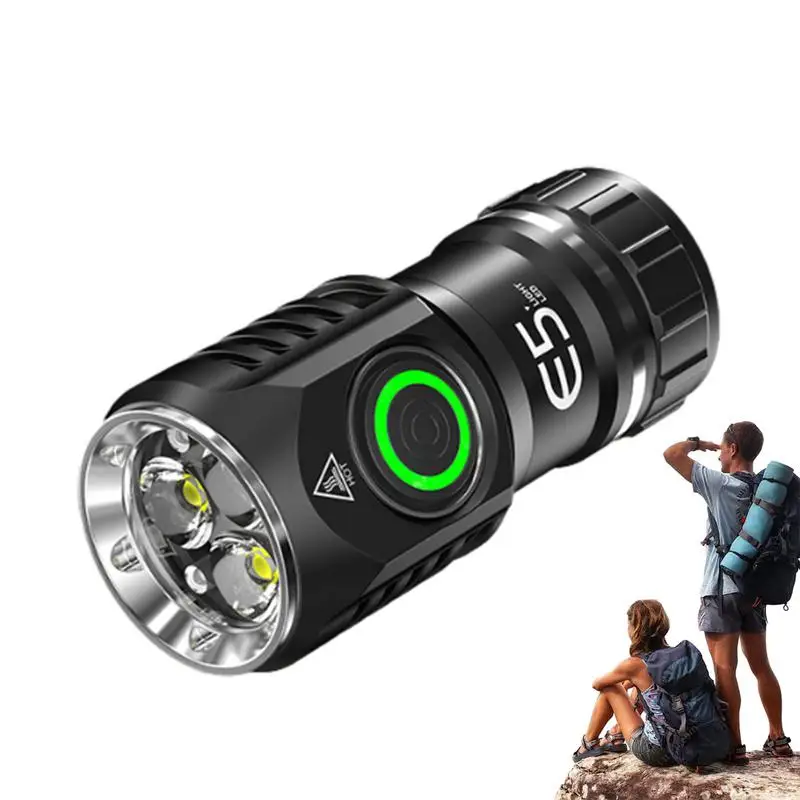 High Power Flashlight Rechargeable Led Small Flashlight Torch Super Bright Hand Flashlight Flashlight 5 Light Modes With Lanyard