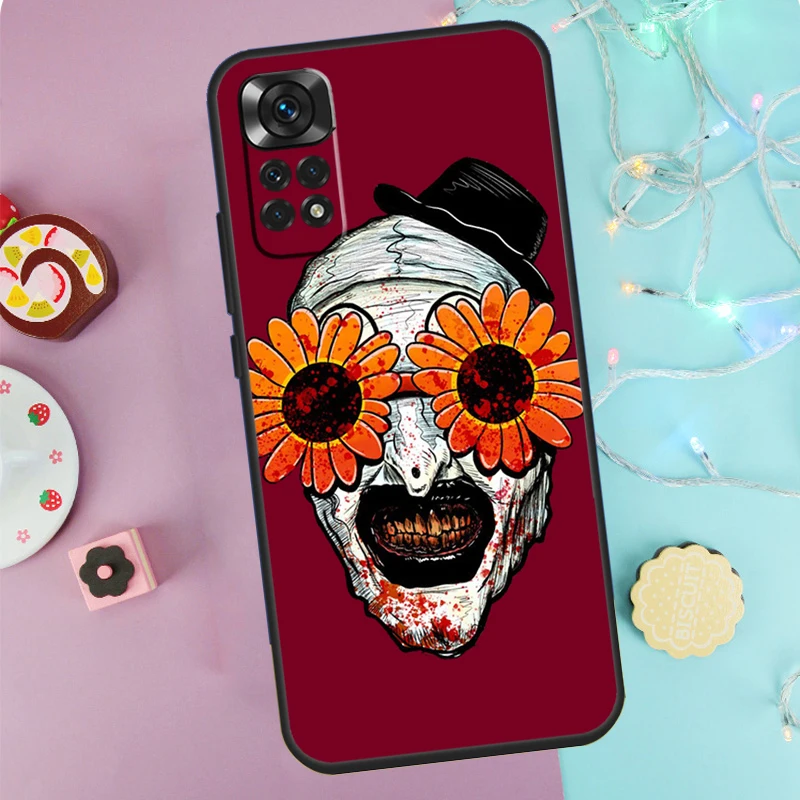 Horror Movie Terrifier Case For Xiaomi Redmi Note 11 Pro 12 8 9 10 Pro 11S 10S 9S 8T 12C 9C 9T 10A 10C Phone Cover