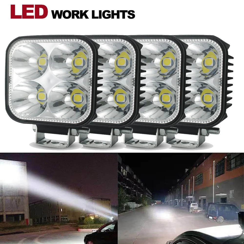

LED Work Light High Quality LED Spotlight 3'' Square Lamp For Truck Tractor 4x4 Atv Boat Car LED Headlights ,Combo LED Light