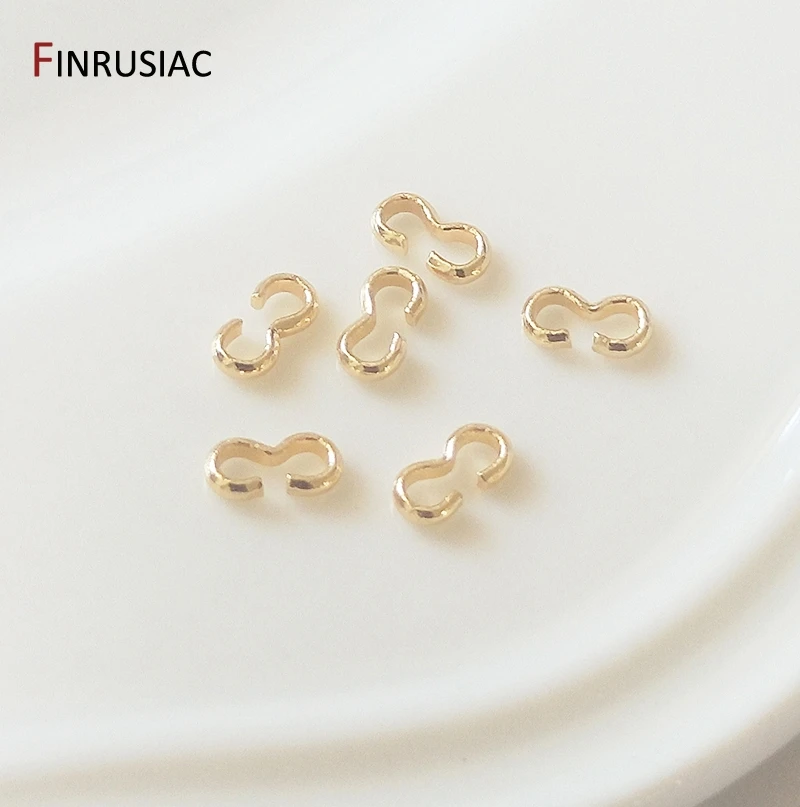 Wholesale DIY Jewellery Supplies Open Jump Rings 18k Real Gold Plated Copper Metal Connector Ring for Jewelry Making