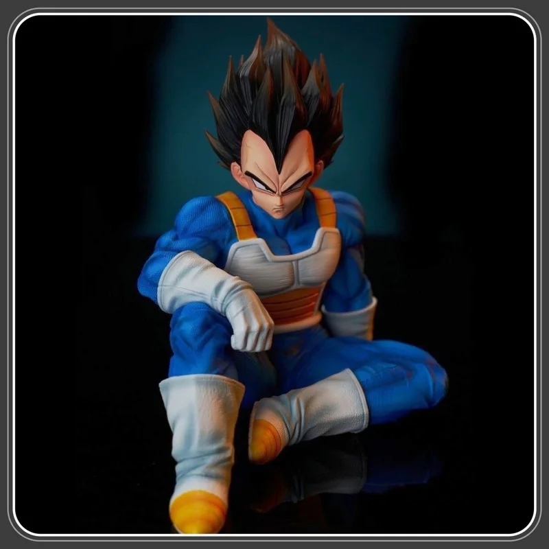 15cm preço especial saco dragon ball sentado vegeta modelo figura super saiyan príncipe animação modelo periférico ornamentos de mesa