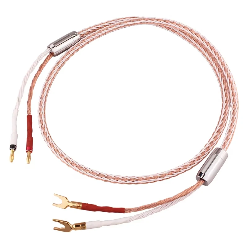 YYAUDIO HIFI 1PCS 7N OCC 8TC スピーカーケーブル ハイエンド