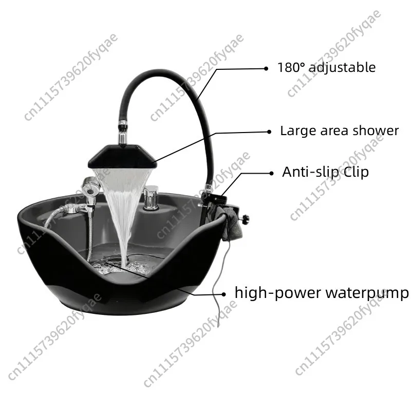 Ceramic basin water circulation head treatment sprayer salon shampoo punch basin plus waterfall shower