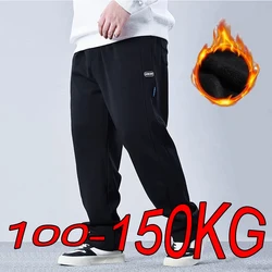 Plus Size 8XL 9XL 10XL Men Fleece Warm Thick Casual Sports Pants Winter High Quality Large Size Gym Jogger Pants Men Clothing